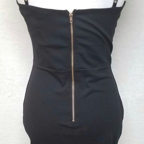 HAUTE Monde Black Ivory Lace Midi Bodycon Dress - Picture 7 of 9